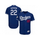 Los Angeles Dodgers #22 Clayton Kershaw Authentic Royal Blue Alternate 2017 World Series Bound Flex Base MLB Jersey