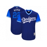 Los Angeles Dodgers #22 Clayton Kershaw Kersh Authentic Navy Blue 2017 Players Weekend MLB Jersey