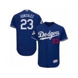 Los Angeles Dodgers #23 Adrian Gonzalez Authentic Royal Blue Alternate 2017 World Series Bound Flex Base MLB Jersey