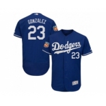 Los Angeles Dodgers #23 Adrian Gonzalez Blue Flexbase Authentic Collection Stitched Baseball Jersey