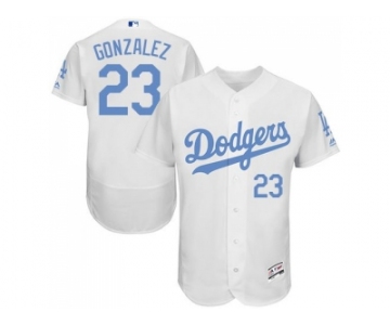 Los Angeles Dodgers #23 Adrian Gonzalez White Flexbase Authentic Collection 2016 Father's Day Stitched Baseball Jersey