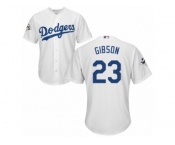 Los Angeles Dodgers #23 Kirk Gibson Replica White Home 2017 World Series Bound Cool Base MLB Jersey