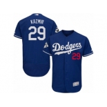 Los Angeles Dodgers #29 Scott Kazmir Authentic Royal Blue Alternate 2017 World Series Bound Flex Base MLB Jersey