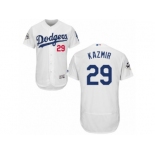 Los Angeles Dodgers #29 Scott Kazmir Authentic White Home 2017 World Series Bound Flex Base MLB Jersey