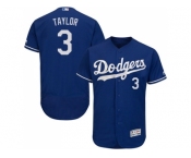 Los Angeles Dodgers #3 Chris Taylor Blue Flexbase Authentic Collection Stitched MLB Jersey