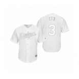 Los Angeles Dodgers #3 Chris Taylor CT3 White 2019 Players' Weekend Replica Jersey