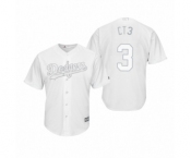 Los Angeles Dodgers #3 Chris Taylor CT3 White 2019 Players' Weekend Replica Jersey