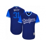 Los Angeles Dodgers #31 Joc Pederson Dizzy Authentic Navy Blue 2017 Players Weekend MLB Jersey