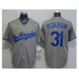 Los Angeles Dodgers #31 Joc Pederson Grey New Cool Base Stitched Baseball Jersey