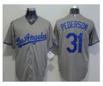 Los Angeles Dodgers #31 Joc Pederson Grey New Cool Base Stitched Baseball Jersey