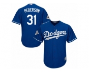 Los Angeles Dodgers #31 Joc Pederson Replica Royal Blue Alternate 2017 World Series Bound Cool Base MLB Jersey