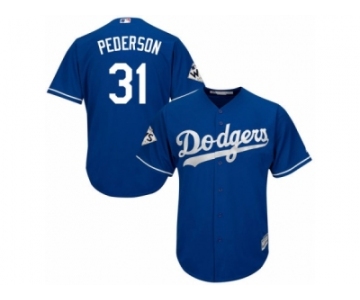 Los Angeles Dodgers #31 Joc Pederson Replica Royal Blue Alternate 2017 World Series Bound Cool Base MLB Jersey