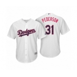 Los Angeles Dodgers #31 Joc Pederson White 2017 Independence Day Cool Base Jersey