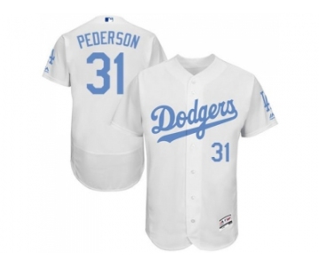 Los Angeles Dodgers #31 Joc Pederson White Flexbase Authentic Collection 2016 Father's Day Stitched Baseball Jersey