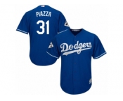 Los Angeles Dodgers #31 Mike Piazza Replica Royal Blue Alternate 2017 World Series Bound Cool Base MLB Jersey