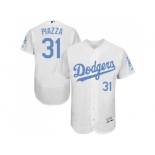 Los Angeles Dodgers #31 Mike Piazza White Flexbase Authentic Collection 2016 Father's Day Stitched Baseball Jersey