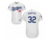 Los Angeles Dodgers #32 Sandy Koufax Authentic White Home 2017 World Series Bound Flex Base MLB Jersey