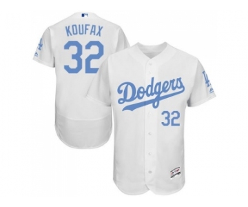 Los Angeles Dodgers #32 Sandy Koufax White Flexbase Authentic Collection 2016 Father's Day Stitched Baseball Jersey