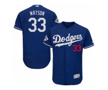 Los Angeles Dodgers #33 Tony Watson Authentic Royal Blue Alternate 2017 World Series Bound Flex Base MLB Jersey