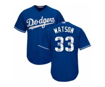 Los Angeles Dodgers #33 Tony Watson Authentic Royal Blue Team Logo Fashion Cool Base MLB Jersey