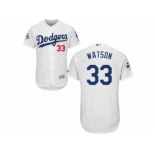 Los Angeles Dodgers #33 Tony Watson Authentic White Home 2017 World Series Bound Flex Base MLB Jersey