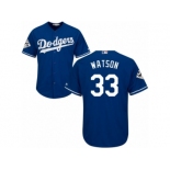 Los Angeles Dodgers #33 Tony Watson Replica Royal Blue Alternate 2017 World Series Bound Cool Base MLB Jersey