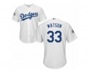 Los Angeles Dodgers #33 Tony Watson Replica White Home 2017 World Series Bound Cool Base MLB Jersey