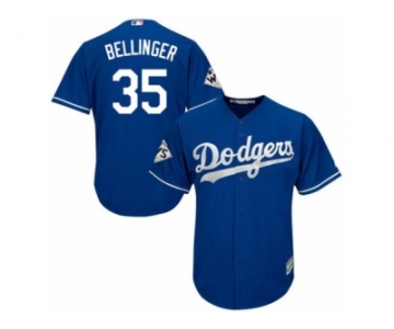 Los Angeles Dodgers #35 Cody Bellinger Replica Royal Blue Alternate 2017 World Series Bound Cool Base MLB Jersey