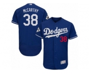 Los Angeles Dodgers #38 Brandon McCarthy Authentic Royal Blue Alternate 2017 World Series Bound Flex Base MLB Jersey