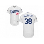 Los Angeles Dodgers #38 Brandon McCarthy Authentic White Home 2017 World Series Bound Flex Base MLB Jersey