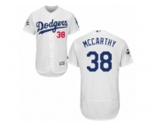 Los Angeles Dodgers #38 Brandon McCarthy Authentic White Home 2017 World Series Bound Flex Base MLB Jersey