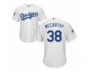 Los Angeles Dodgers #38 Brandon McCarthy Replica White Home 2017 World Series Bound Cool Base MLB Jersey