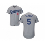 Los Angeles Dodgers #5 Corey Seager Grey Flexbase Authentic Collection Stitched Baseball Jersey