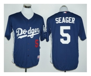 Los Angeles Dodgers #5 Corey Seager Navy Blue Cooperstown Stitched Baseball Jersey