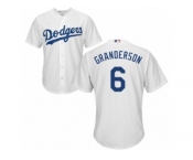 Los Angeles Dodgers #6 Curtis Granderson Replica White Home Cool Base MLB Jersey