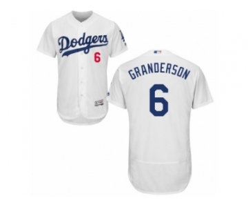 Los Angeles Dodgers #6 Curtis Granderson White Flexbase Authentic Collection MLB Jersey