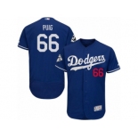 Los Angeles Dodgers #66 Yasiel Puig Authentic Royal Blue Alternate 2017 World Series Bound Flex Base MLB Jersey