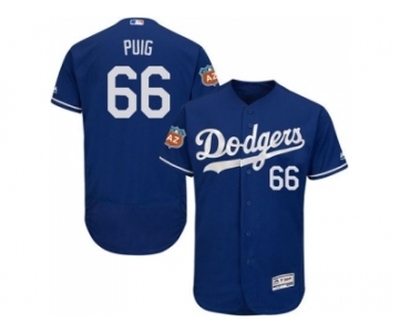 Los Angeles Dodgers #66 Yasiel Puig Blue Flexbase Authentic Collection Stitched Baseball Jersey