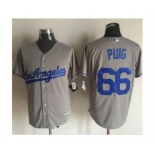 Los Angeles Dodgers #66 Yasiel Puig Grey New Cool Base Stitched Baseball Jersey