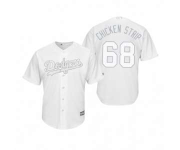 Los Angeles Dodgers #68 Ross Stripling Chicken Strip White 2019 Players' Weekend Replica Jersey