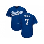 Los Angeles Dodgers #7 Julio Urias Blue Team Logo Fashion Stitched MLB Jersey