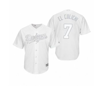 Los Angeles Dodgers #7 Julio Urias El Culichi White 2019 Players' Weekend Replica Jersey