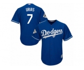 Los Angeles Dodgers #7 Julio Urias Replica Royal Blue Alternate 2017 World Series Bound Cool Base MLB Jersey