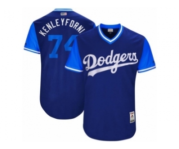 Los Angeles Dodgers #74 Kenley Jansen Kenleyfornia Authentic Navy Blue 2017 Players Weekend MLB Jersey