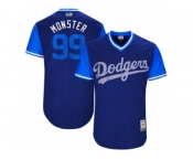 Los Angeles Dodgers #99 Hyun-Jin Ryu Monster Authentic Navy Blue 2017 Players Weekend MLB Jersey