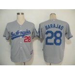 MLB Los Angeles Dodgers #28 Barajas Grey