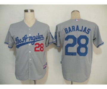 MLB Los Angeles Dodgers #28 Barajas Grey