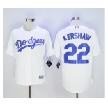 Men L.A. Dodgers #22 Clayton Kershaw White 2016 Official Cool Base Jersey