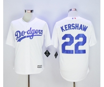 Men L.A. Dodgers #22 Clayton Kershaw White 2016 Official Cool Base Jersey