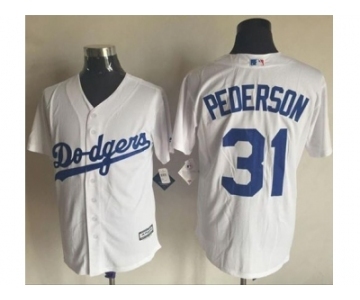 Men L.A. Dodgers #31 Joc Pederson White 2016 Official Cool Base Jersey